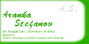 aranka stefanov business card